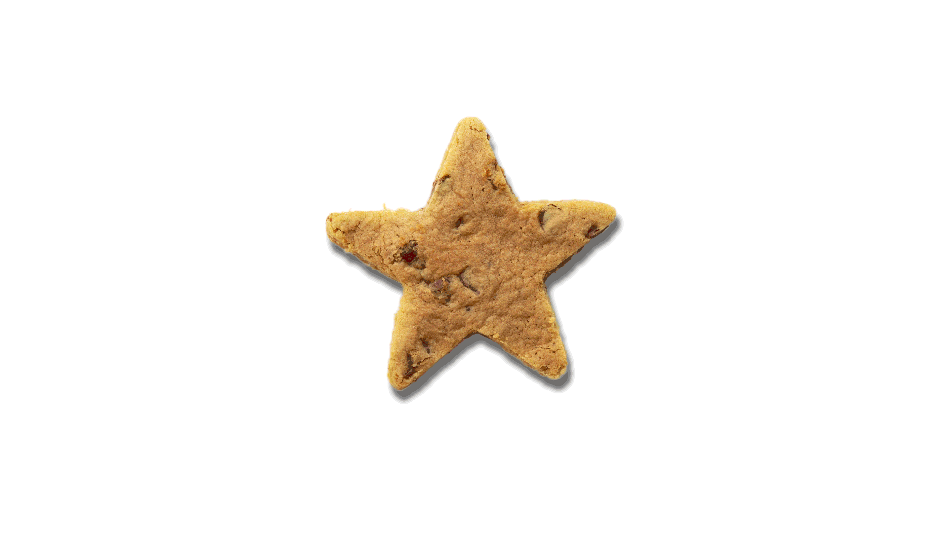 Picture of a star shaped original chocolate chip cookie